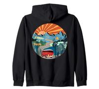 Chase Sunshine Retro Viajes por carretera Montañas Camper Aventura Sudadera con Capucha