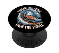 Chase the Chill Sea dueño de la emoción de Halloween PopSockets PopGrip Adhesivo