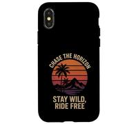 CHASE THE HORIZON STAY WILD RIDE FREE senderismo amante del camping Carcasa para iPhone X/XS