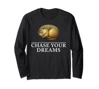 Chase Your Dreams Sleeping Marmot Linda Cita inspiradora Manga Larga