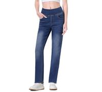 Chasehot Vaqueros Elasticos Mujer, Classic Tapered Jean Push Up Cintura Alta con 4 Bolsillos Pantalones De Mezclilla Legging Lavado Índigo Oscuro, 31-S