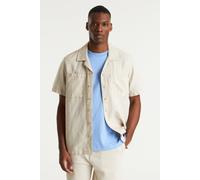 CHASIN Bizz Linen Shirt Short Sleeve Silver Lining Talla: L | Camisas Casuales Outlet | Hombre | Blanco