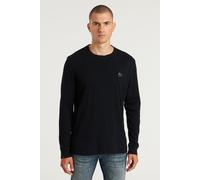 CHASIN Hely T-shirt Long Sleeve Black Talla: S | Camisetas Básicas Outlet | Hombre | Negro
