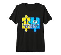 Chasing After Jesus and Toddler Puzzle Piece Camiseta Premium