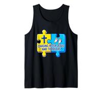Chasing After Jesus and Toddler Puzzle Piece Camiseta sin Mangas