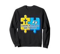 Chasing After Jesus and Toddler Puzzle Piece Sudadera