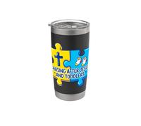 Chasing After Jesus And Toddler Puzzle Piece Vaso térmico de acero inoxidable de doble pared