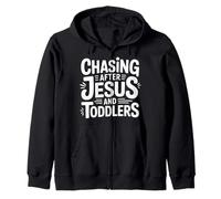 Chasing After Jesus and Toddlers Caos Cristiano ||- Sudadera con Capucha