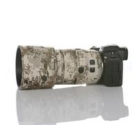 CHASING BIRDS Capa impermeable de camuflaje para lente Canon RF 135 mm F1.8 L IS USM, cubierta protectora de lente a prueba de lluvia, versión IV (rejilla marrón, con extensor RF 2X)