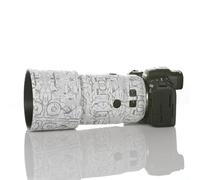 CHASING BIRDS Capa impermeable de camuflaje para lente Canon RF 135 mm F1.8 L IS USM, cubierta protectora de lente impermeable versión IV (blanco eléctrico, con extensor RF 1.4X y 2X)