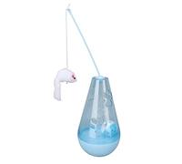 Chasing Cat Toy Bell Ball con Peluche Mouse Cat Stick, Estimulador de Instinto de Caza, Plástico + Felpa, 13.2", 1 X Juguete para Gatos (Blue)