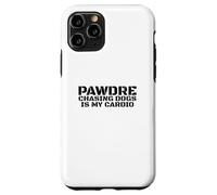 Chasing Dogs Is My Cardio. Vintage Print. Funny Dog Dad Carcasa para iPhone 11 Pro