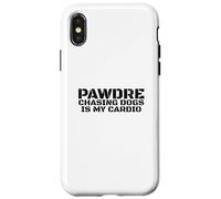 Chasing Dogs Is My Cardio. Vintage Print. Funny Dog Dad Carcasa para iPhone X/XS