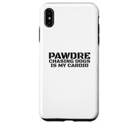 Chasing Dogs Is My Cardio. Vintage Print. Funny Dog Dad Carcasa para iPhone XS Max