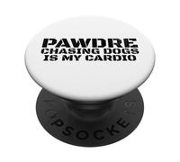 Chasing Dogs Is My Cardio. Vintage Print. Funny Dog Dad PopSockets PopGrip Adhesivo