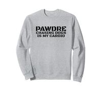 Chasing Dogs Is My Cardio. Vintage Print. Funny Dog Dad Sudadera