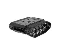 Chasis de coche de pista, absorción de impactos de suspensión, kit de coche robot de tanque de metal completo con motor codificador, chasis de coche inteligente para robot coche DIY control remoto kit