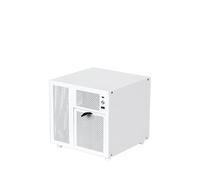 Chasis NAS ITX de 4 bahías Ursa Minor - con Plano Posterior, Soporte for Fuente de alimentación SFX/SFX-L, Negro, Compatible con UNRAID/Synology(Ursa Minor White)