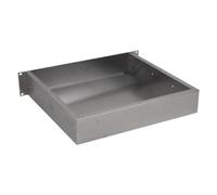 Chasis peque o de aluminio para montaje en rack BUD Industries CH-14404, 48 cm de largo x 41 cm de ancho x 8,9 cm de alto, color natural