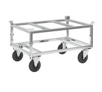 Chasis rodante para palets galvanizado Kongamek, altura 700 mm