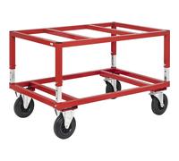Chasis rodante para palets KM222 Kongamek, L x A x H 1200 x 800 x 655 - 830 mm