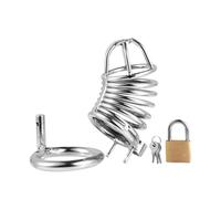 Chastity Cage Hombres con 45 mm Cockring Chastity Cage Hombres Sissy Feseln Bondage Castidad Jaula Hombre Extremo Esqueleto Penies Jaula con Penies Anillo para Sexo Bdsms Juguete Duro Tortura Extremo