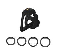 Chastity Cage Men with 4 Cockrings Breathable Chastity Belt SM Sex Toys with Recessed Cylinder and 2 Keys Penis Cage Set (Black,S)