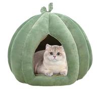 Chat House - Cama cerrada para gatos, cómoda bodega en la cueva | Refugios de animales engrosados para gatitos y perros pequeños, tema de Halloween, nido cálido de invierno en la habitación, comodidad
