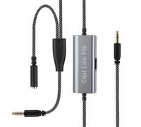 Chat Link Pro - Cable con cancelación de ruido compatible con Elgato HD60 S / HD60 S / HD60 Pro / HD60 X / 4K / HD60 / HD60 y controladores de juego con carcasa metálica aislante en línea (2,6 m)