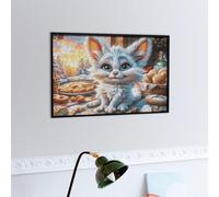Chat Mignon de Jardin Puzzles 300 Piezas Construir Maquetas Faune Sauvage Rompecabezas para Adultos Desafío Intelectual Juguete Educativo 3D Moderno 300 PCS