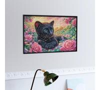 Chat Noir Puzzle 300 Piezas Educativo 3D Faune paysagère rêveuse Juego De Rompecabezas para Familia Entretenimiento Creativo Construir Maquetas 300 PCS