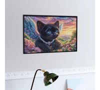Chat Noir Puzzles 300 Piezas Impossible Desafío Faune Sauvage Rompecabezas para Adultos Aliviar Estrés Decoración Hogar DIY Moderno Portátil 300 PCS