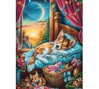 Chat tigré Dans le Lit Cosy Rompecabezas 1000 Piezas Cartón Resistente para Mayores Mitos Animal Planta Mejora Atención Entrenamiento Memoria Diversión Grupal Detalle De Regalo 1000 PCS