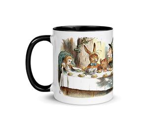Chatcripant Taza Alice aux Pays des Maravilles Taza Lewis Carroll Tenniel Regalo Sombrerero Loco Lector Gato Café Té, CHAT-001