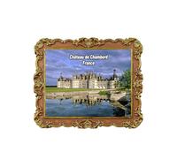 Château de Chambord France - Imán 3D para nevera, recuerdo de viaje, calcomanía magnética para decoración de nevera