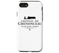 Château de Chenonceau Val de Loire, Francia 1514 Negro Imprimir Carcasa para iPhone SE (2020) / 7 / 8