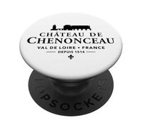 Château de Chenonceau Val de Loire, Francia 1514 Negro Imprimir PopSockets PopGrip Adhesivo