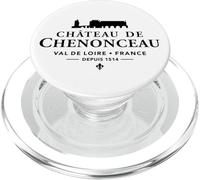 Château de Chenonceau Val de Loire, Francia 1514 Negro Imprimir PopSockets PopGrip para MagSafe