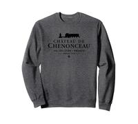 Château de Chenonceau Val de Loire, Francia 1514 Negro Imprimir Sudadera