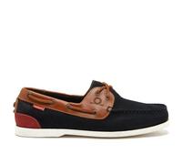Chatham Hombre Galera II Azul Marino / Topo Piel Premium Zapatos Náuticos
