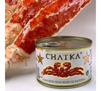 Chatka Cangrejo Real Ruso 100% Pata Cristal Lata Gourmet Delicatessen al natural Crab (Lata 100% carne 165g)