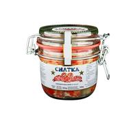 Chatka. Conserva en bote de cristal con 60% patas de auténtico cangrejo real rojo y carne desmigada (190 gram)