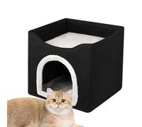 Chato - Cueva caliente para perros y gatos para mascotas, doble capa, resistente a la intemperie y aislada, camas plegables para perros y gatos,