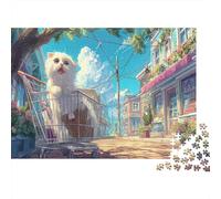 Chaton Dans le Panier 1000 Piece Picture Puzzle Adults and Children Pet Cadeau Idéal Activité Relaxante Tableau Décoratif 38x26cm/1000pcs