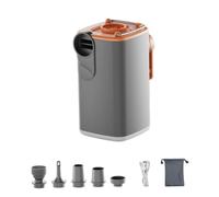 Chatonshen Bomba de Aire Eléctrica Mini Inflador Portátil Compresor Hinchador Desinflador con Función de Vacío Y de Flujo Adecuada para Piscina Inf, Gris con Bolsa