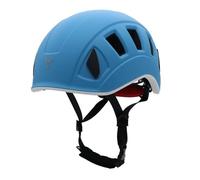 Chatonshen Casco para Escalada Capucha de Montañismo Gorro de Senderismo Protector de Cabeza con Ventilación y Ajuste Cómodo Adecuado para Alpinismo Trekking por, Azul Y Blanco, L57-62cm