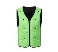 Chatonshen Chaleco Chaleco sin Mangas Chaleco de Trabajo Chaleco Transpirable con Diseño de Cuello en Uso Exterior Prolongado Adecuado para Trabajos de Campo, 4XL, Fluorescente