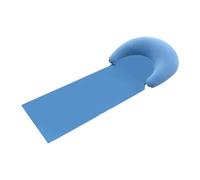 Chatonshen Colchoneta de Playa para Exteriores, Plegable, Ligera Y Ergonómica, con Almohada, para Picnic, Camping, Relajación en El Patio, Azul Claro