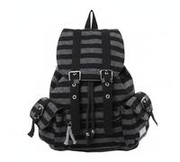 Chatonshen Mochila de Mujer Rucksack de Rayas Chic Bolso con Cierre de Cordón y Múltiples Compartimentos Apropiado para Jóvenes Trabajo Viajes