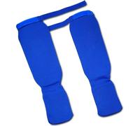 Chatonshen Protector de Piernas para Artes Marciales Anatómica de Espinilla Amortiguación Reforzada PU y de Compresión Elástica Adecuado para Clases de Entrenamiento y Adultos Jóvenes, Blue, S